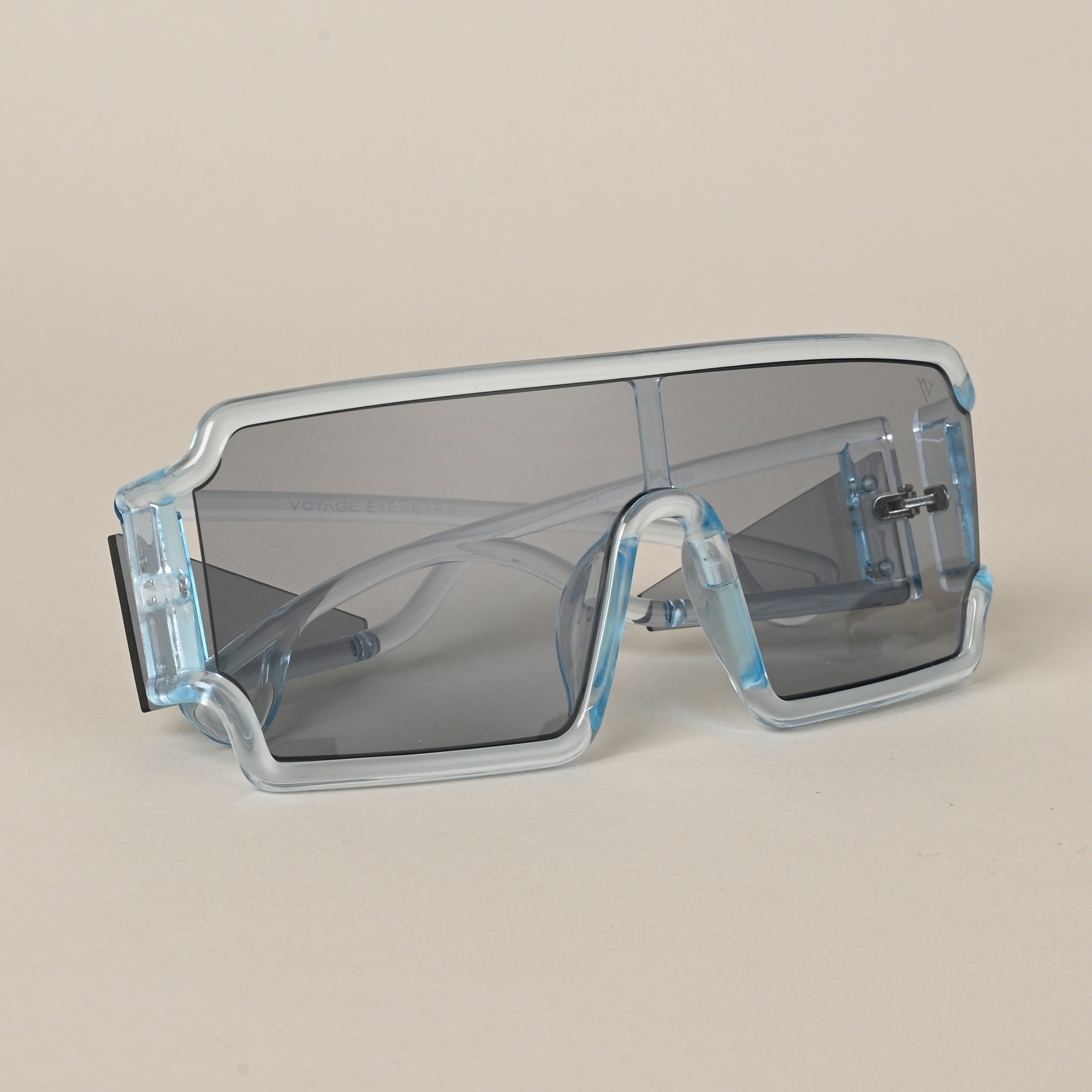 Voyage Transparent Blue Wayfarer Sunglasses for Men & Women - MG4562