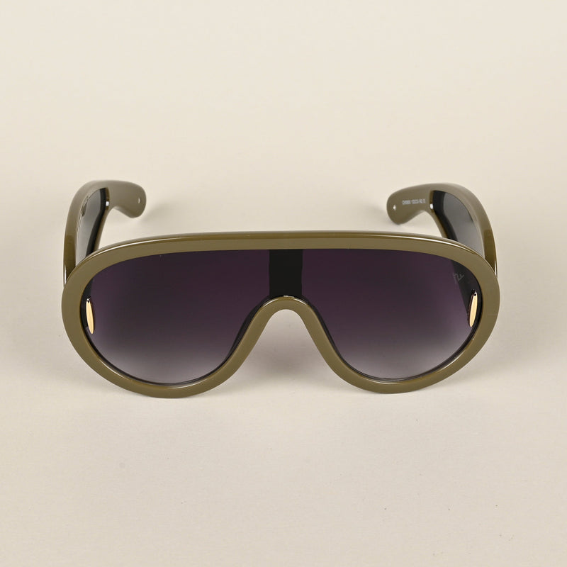 Wayfarer Sunglasses (Grey & Clear Lens | Green Frame - MG4976)