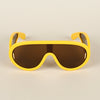 Wayfarer Sunglasses (Brown Lens | Yellow Frame - MG4977)