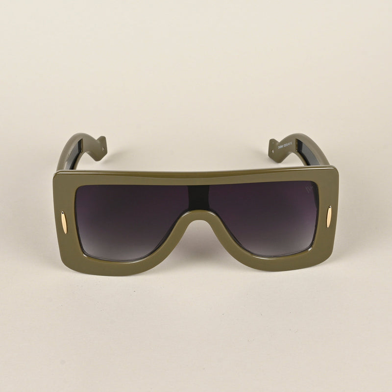 Wayfarer Sunglasses (Grey & Clear Lens | Green Frame - MG4973)
