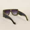 Wayfarer Sunglasses (Grey & Clear Lens | Green Frame - MG4973)