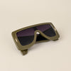 Wayfarer Sunglasses (Grey & Clear Lens | Green Frame - MG4973)