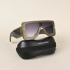 Wayfarer Sunglasses (Grey & Clear Lens | Green Frame - MG4973)