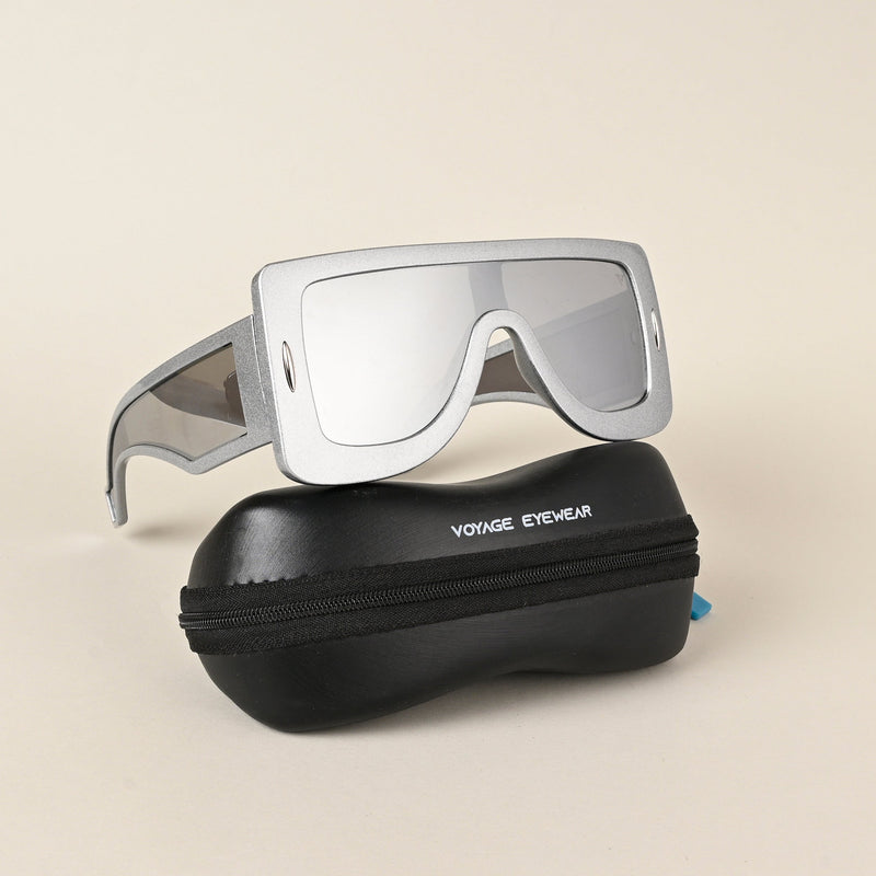 Wayfarer Sunglasses (Grey Lens | Silver Frame - MG4972)