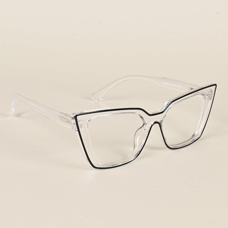 Voyage Black & Clear Cateye Eyeglasses for Women - MG4023