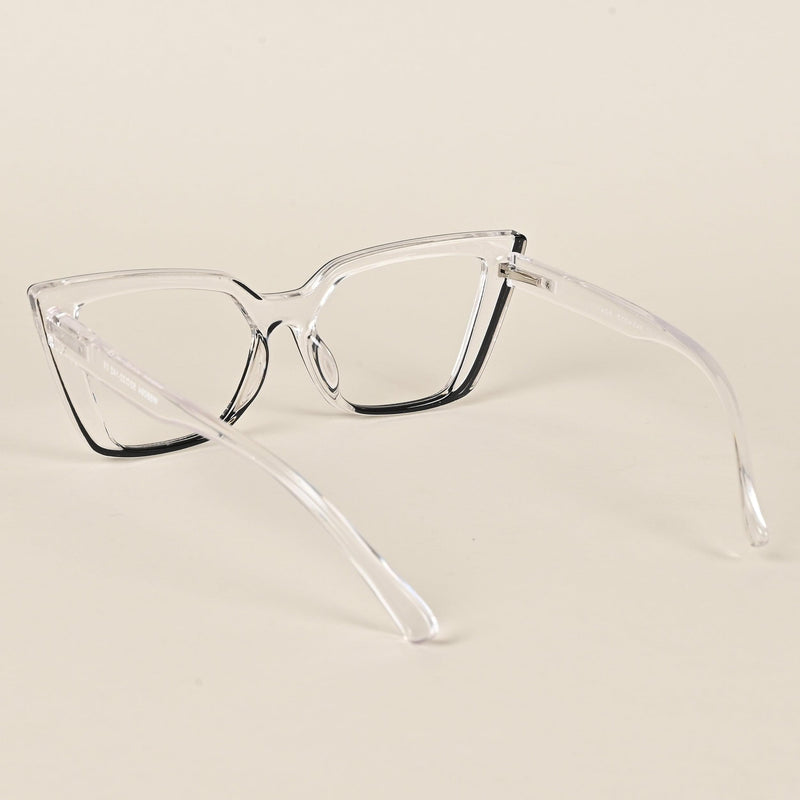Voyage Black & Clear Cateye Eyeglasses for Women - MG4023