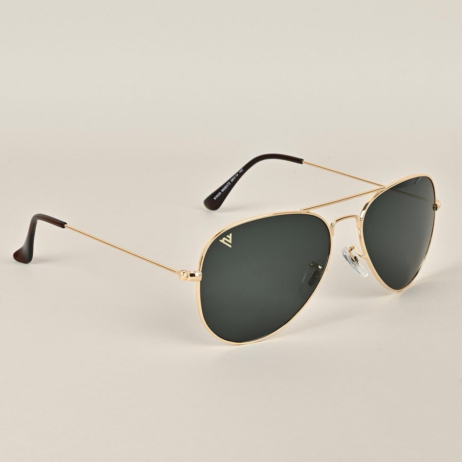 Voyage Black & Golden Aviator Sunglasses - MG2372