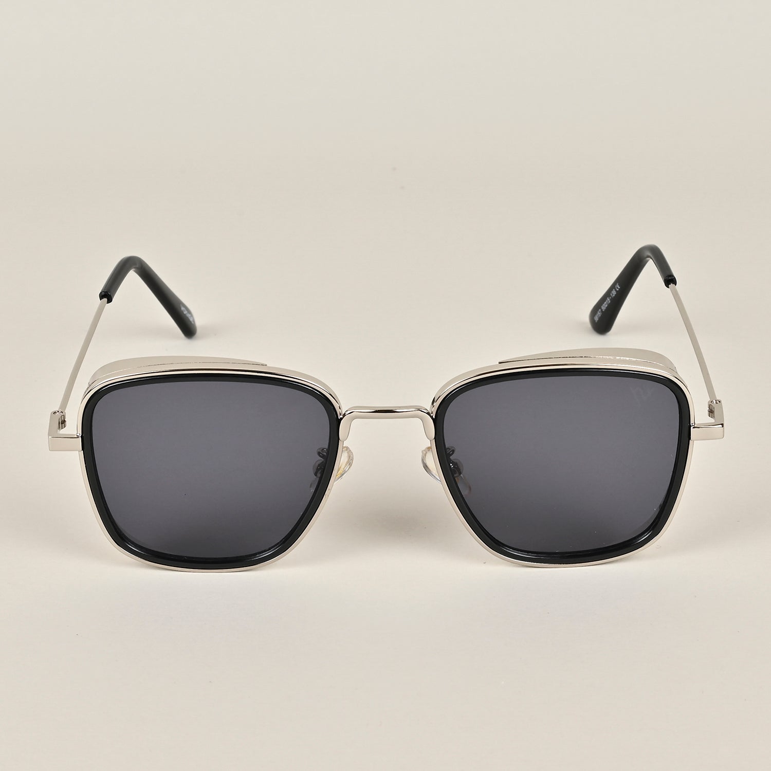 Voyage Black-Silver Retro Square Sunglasses MG2970