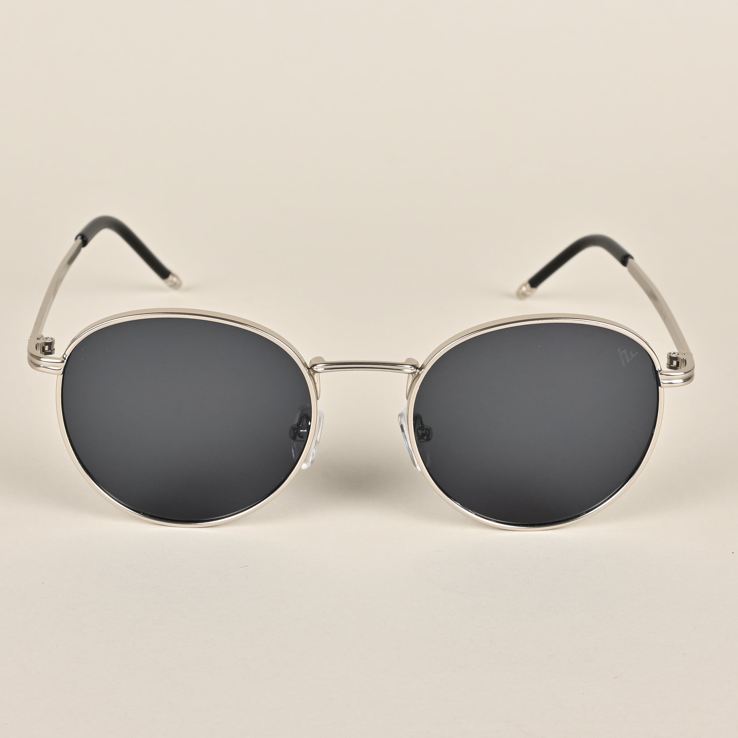Voyage Premium Round Black Silver Sunglasses MG3622