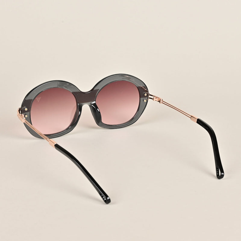 Light Brown & Pink Over Size Sunglasses - MG3912
