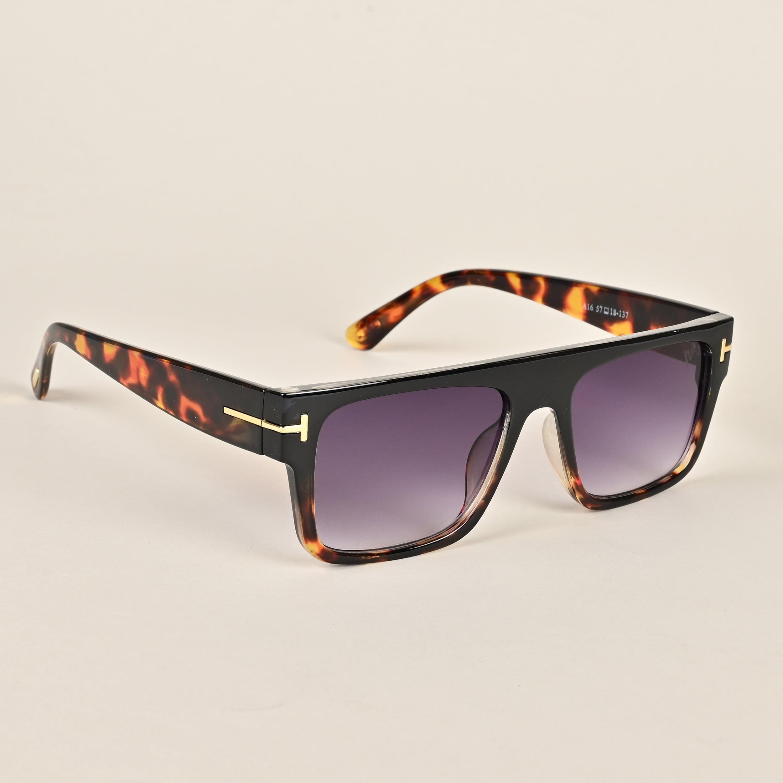 Voyage Black & Brown Wayfarer Sunglasses - MG3934