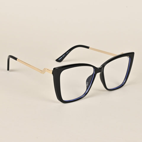 Voyage Black Cateye Eyeglasses for Women - MG4011