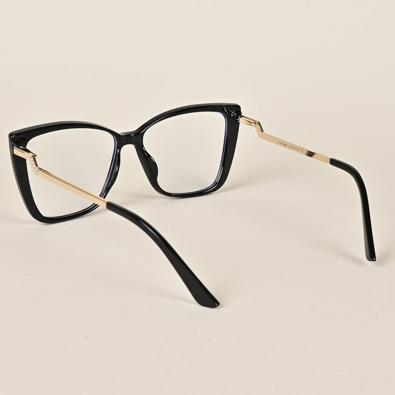 Voyage Black Cateye Eyeglasses for Women - MG4011