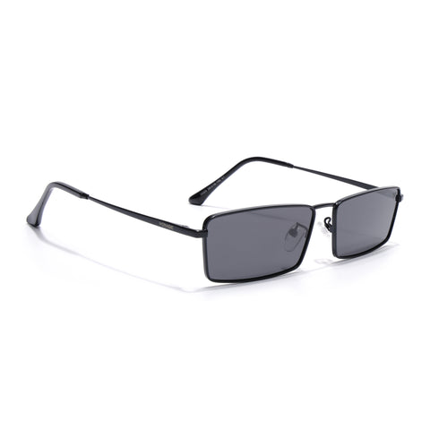 Kaizen | Black Rectangle Polarized Sunglasses | Black Frame - PMG7926