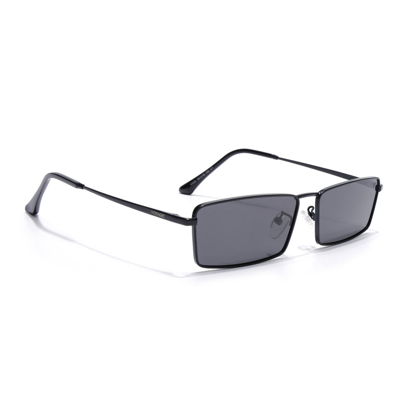 Kaizen | Black Rectangle Polarized Sunglasses | Black Frame - PMG7926