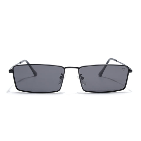 Kaizen | Black Rectangle Polarized Sunglasses | Black Frame - PMG7926