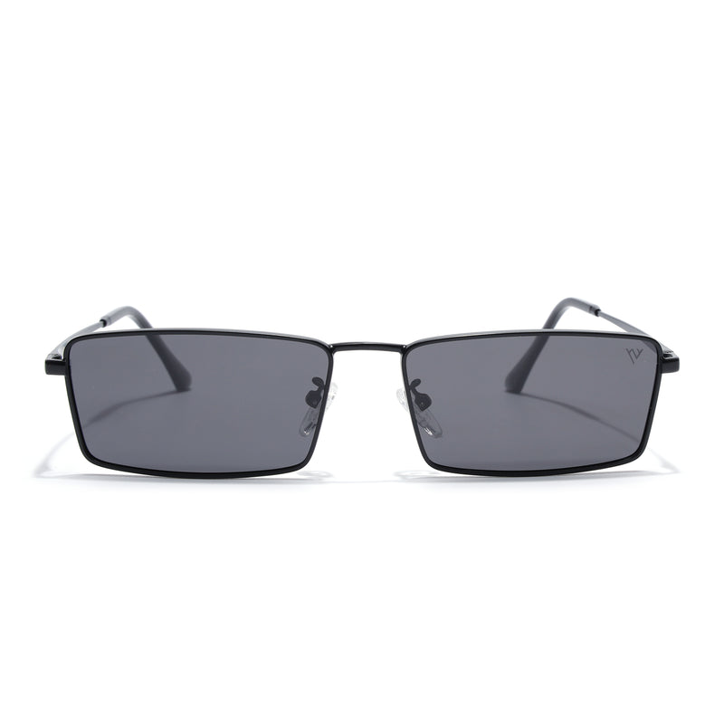 Kaizen | Black Rectangle Polarized Sunglasses | Black Frame - PMG7926