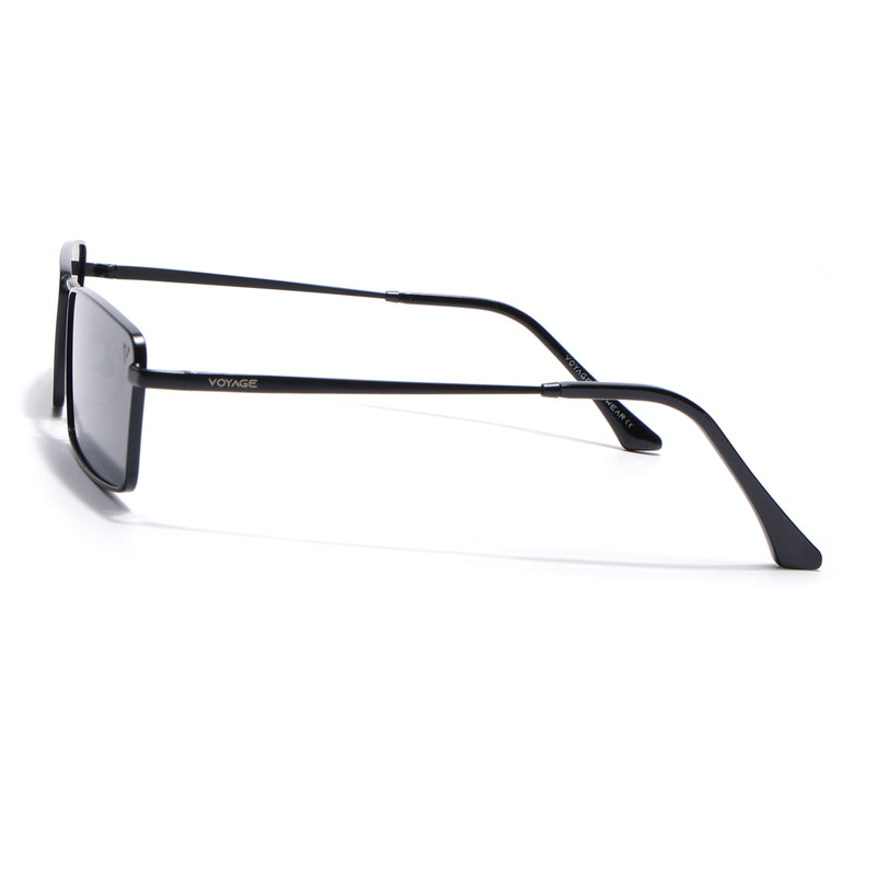 Kaizen | Black Rectangle Polarized Sunglasses | Black Frame - PMG7926