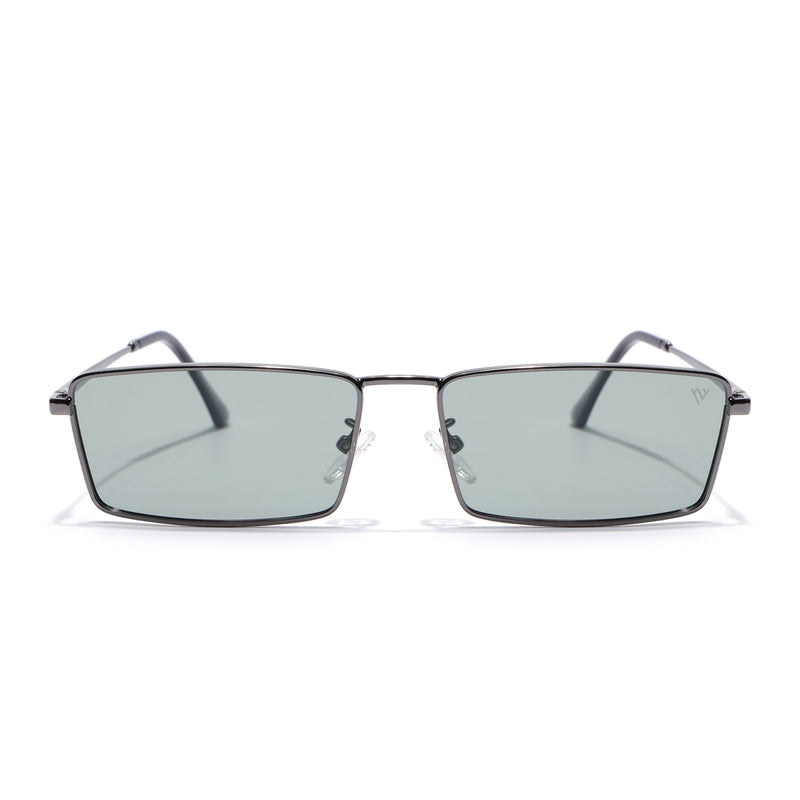 Kaizen | Grey Rectangle Polarized Sunglasses | Grey Frame - PMG7927