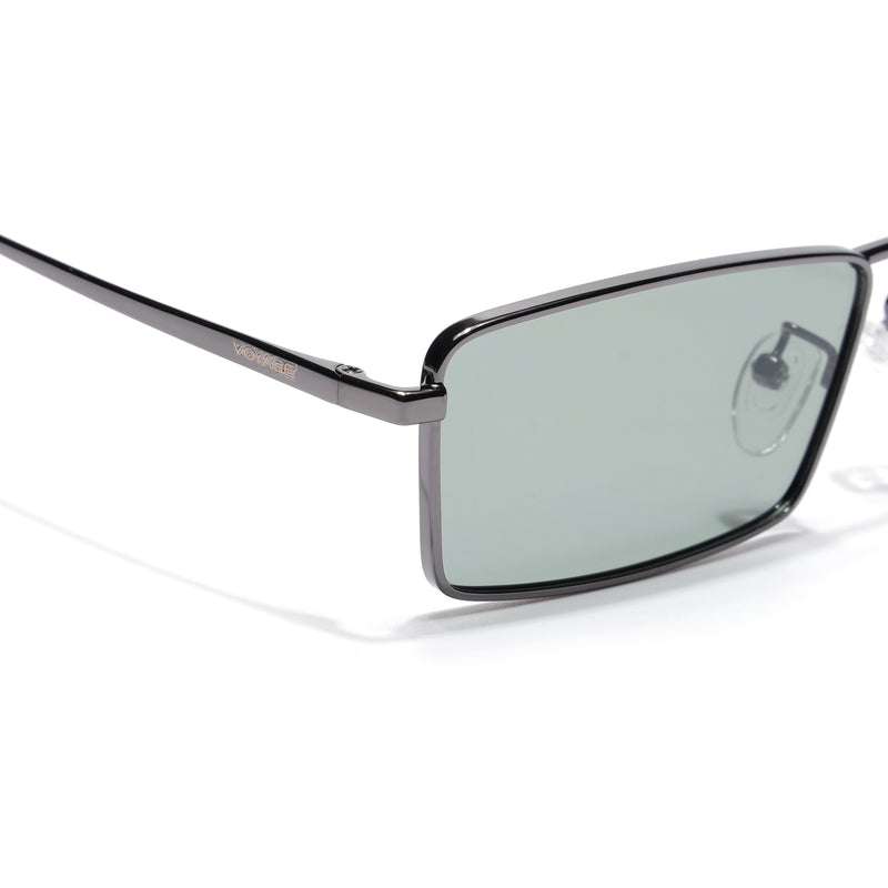 Kaizen | Grey Rectangle Polarized Sunglasses | Grey Frame - PMG7927