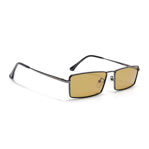 Kaizen | Olive Rectangle Polarized Sunglasses | Grey Frame - PMG7928