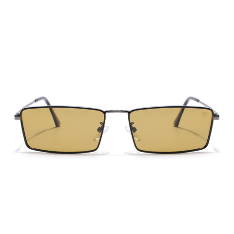 Kaizen | Olive Rectangle Polarized Sunglasses | Grey Frame - PMG7928