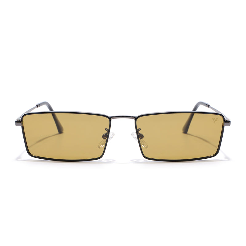 Kaizen | Olive Rectangle Polarized Sunglasses | Grey Frame - PMG7928