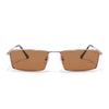 Kaizen | Brown Rectangle Polarized Sunglasses | Rose Gold Frame - PMG7930