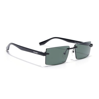 Vortex | Jade Green Rimless Sunglasses | Black Frame - MG7991
