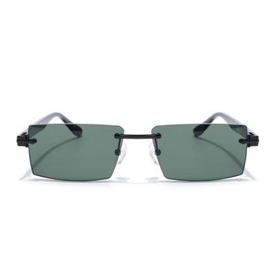 Vortex | Jade Green Rimless Sunglasses | Black Frame - MG7991