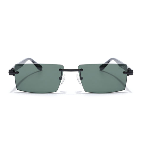 Vortex | Jade Green Rimless Sunglasses | Black Frame - MG7991