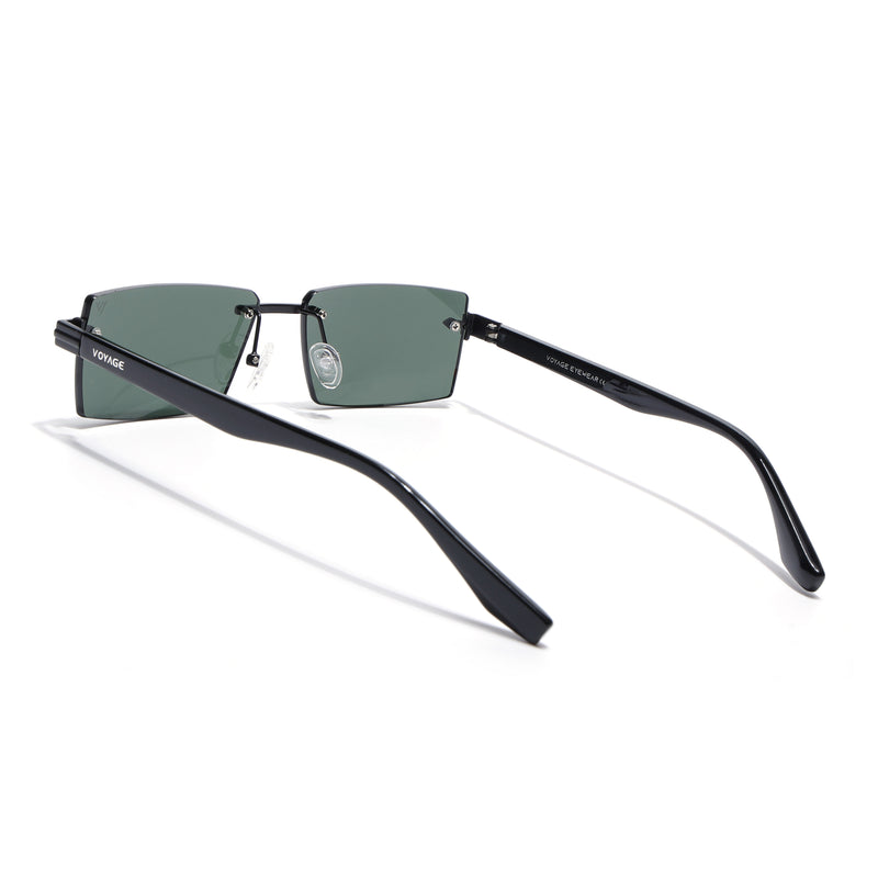 Vortex | Jade Green Rimless Sunglasses | Black Frame - MG7991