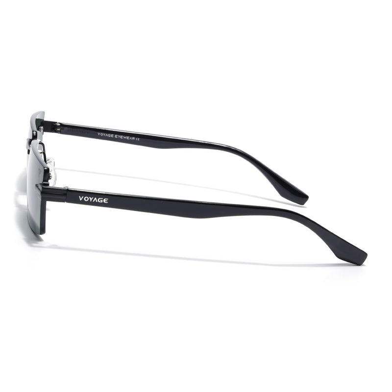 Vortex | Jade Green Rimless Sunglasses | Black Frame - MG7991