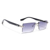 Vortex | Grey Rimless Sunglasses | Silver Frame - MG7993