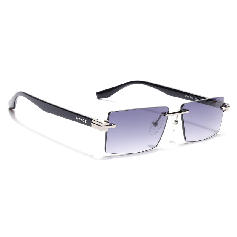 Vortex | Grey Rimless Sunglasses | Silver Frame - MG7993
