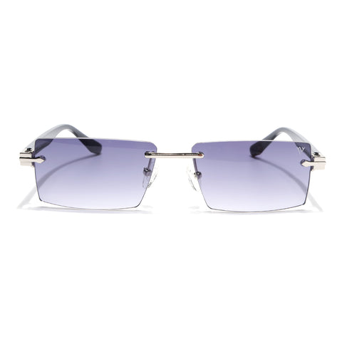 Vortex | Grey Rimless Sunglasses | Silver Frame - MG7993