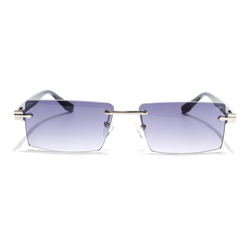 Vortex | Grey Rimless Sunglasses | Silver Frame - MG7993