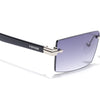 Vortex | Grey Rimless Sunglasses | Silver Frame - MG7993