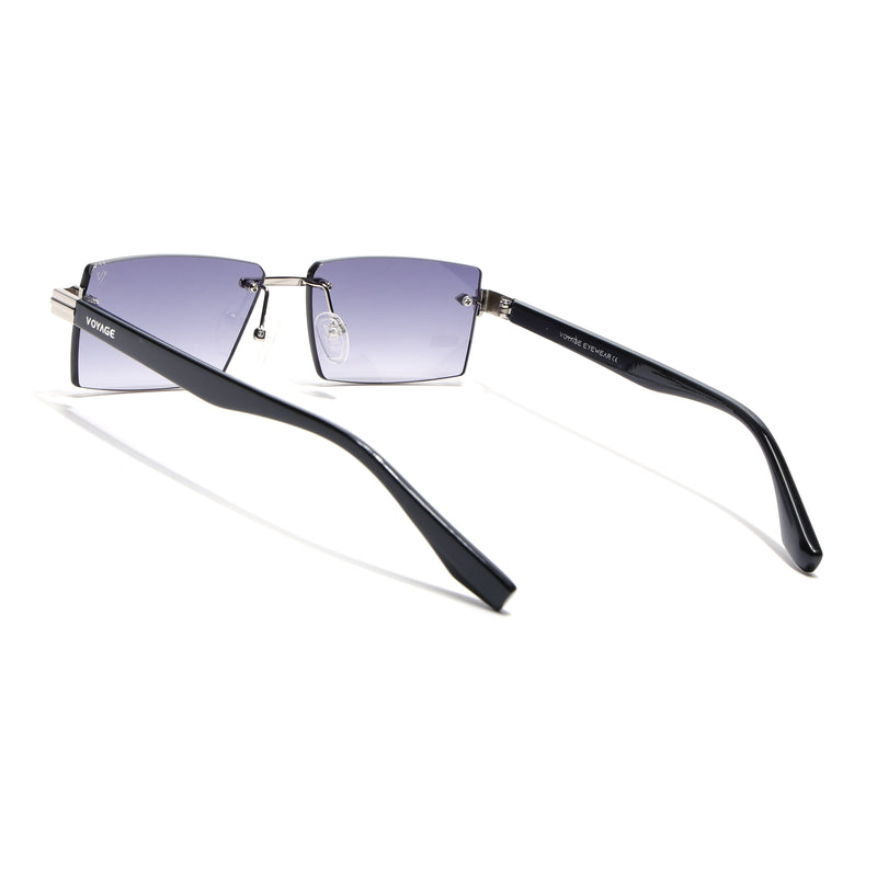 Vortex | Grey Rimless Sunglasses | Silver Frame - MG7993