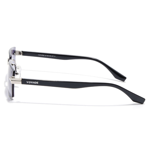 Vortex | Grey Rimless Sunglasses | Silver Frame - MG7993