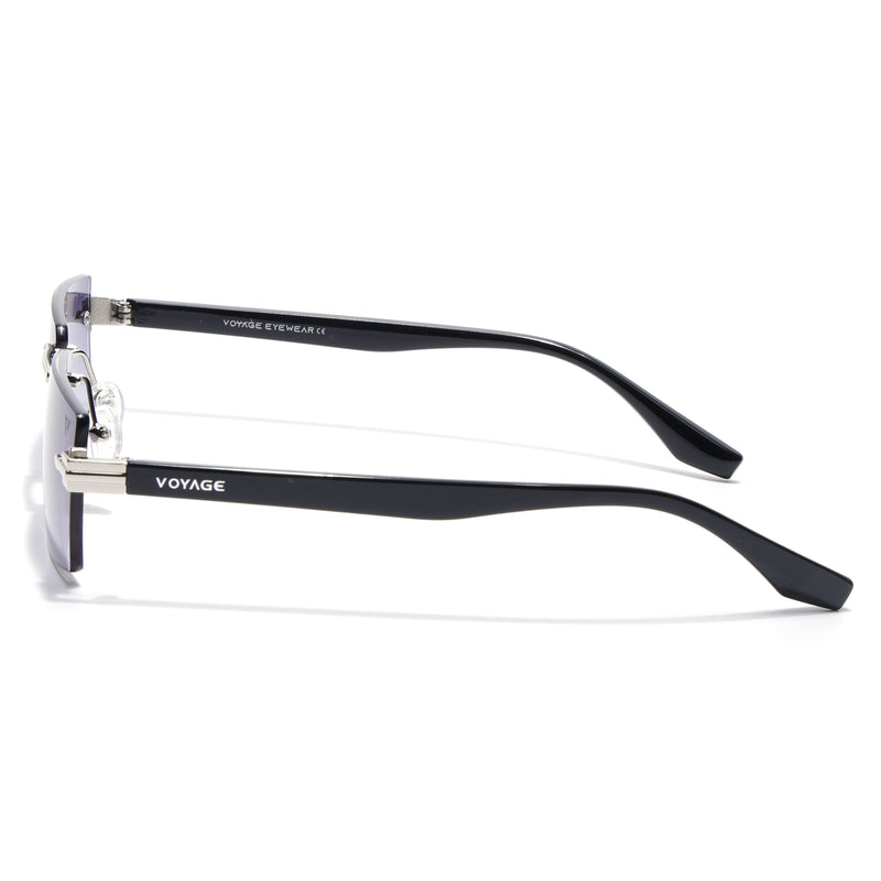 Vortex | Grey Rimless Sunglasses | Silver Frame - MG7993
