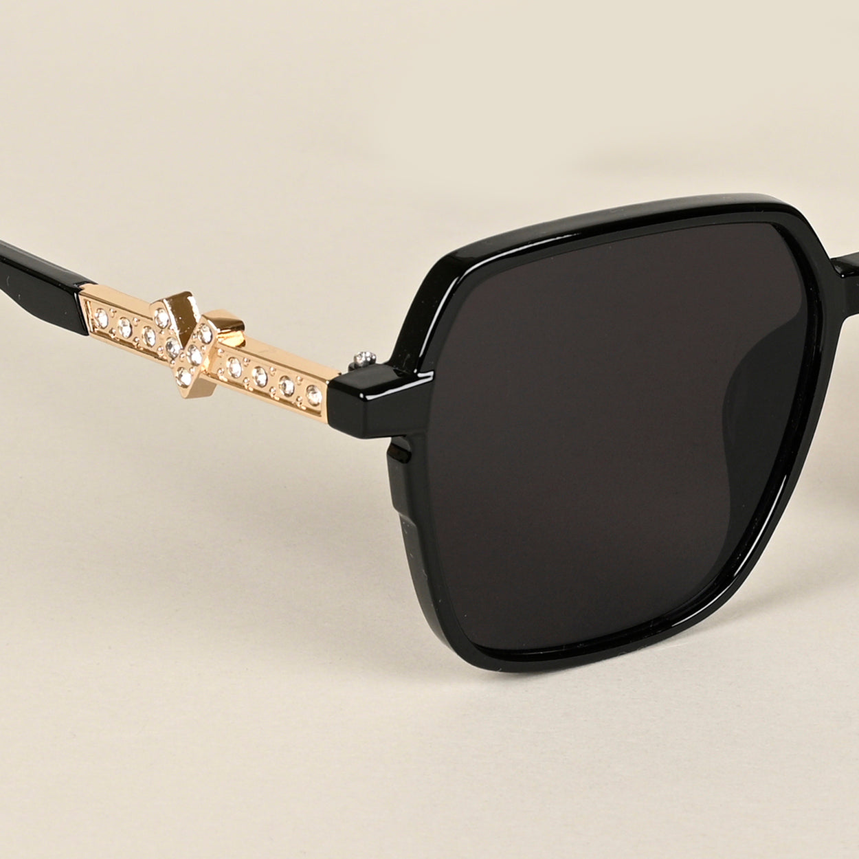 Voyage Black Square Sunglasses for Women - MG4231