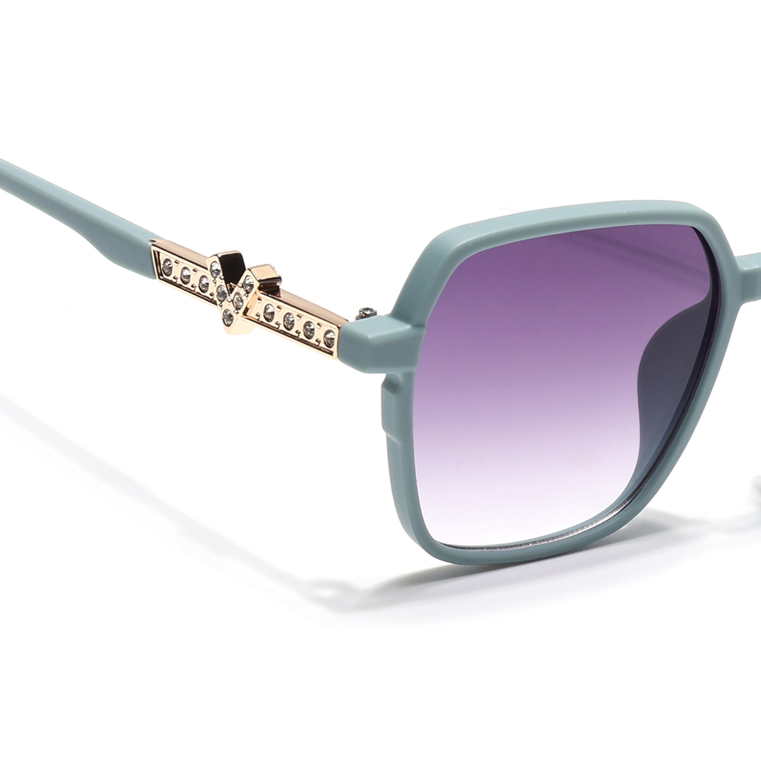 Purple & Clear Square Sunglasses - MG4233