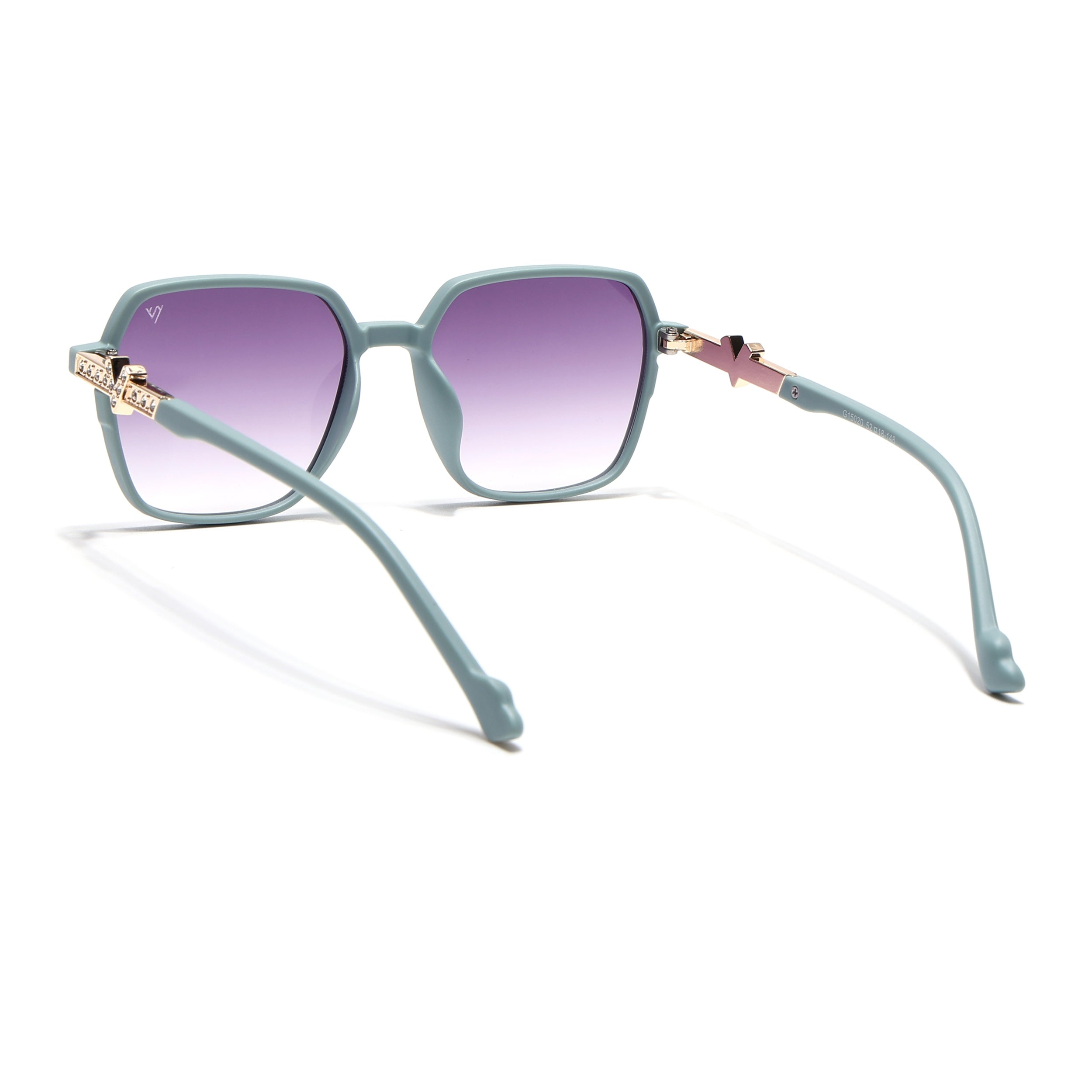 Purple & Clear Square Sunglasses - MG4233