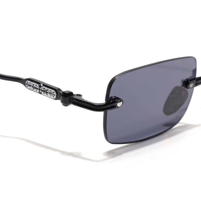 Godex | Black Rimless Sunglasses | Black Frame - MG9133