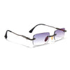 Godex | Grey Rimless Sunglasses | Gunmetal Frame - MG9123