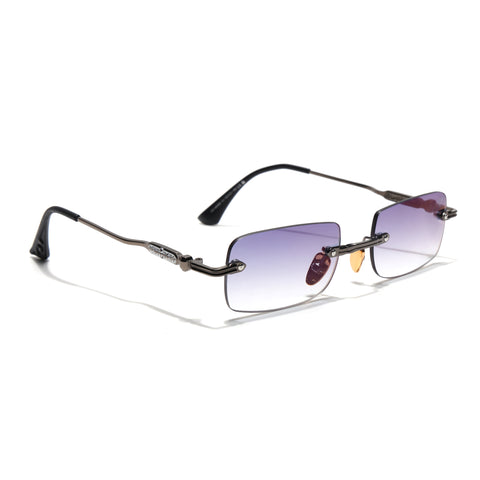 Godex | Grey Rimless Sunglasses | Gunmetal Frame - MG9123