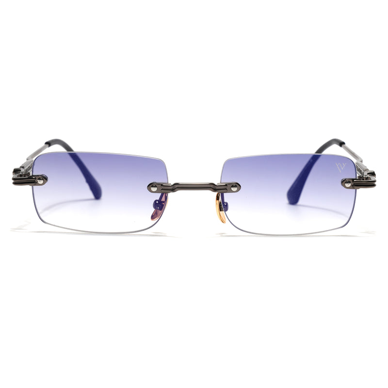 Godex | Grey Rimless Sunglasses | Gunmetal Frame - MG9123