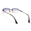 Godex | Grey Rimless Sunglasses | Gunmetal Frame - MG9123