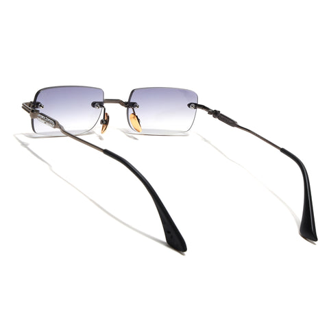 Godex | Grey Rimless Sunglasses | Gunmetal Frame - MG9123